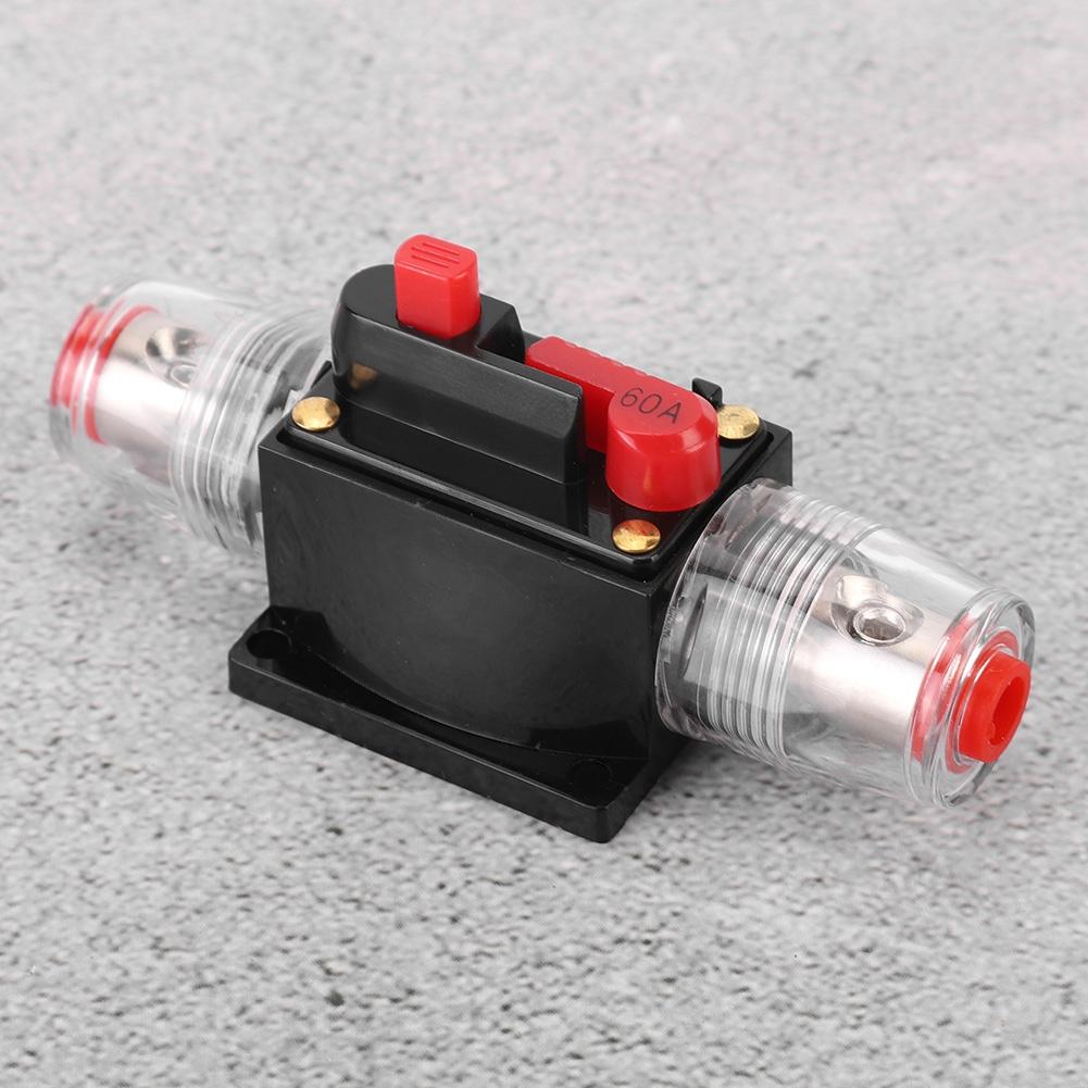 12 24V Auto PKW Zubehör Audio Verstärker Rücksetzbarer Sicherungsautomat Sicherungshalter für Automobil Schiff 60A