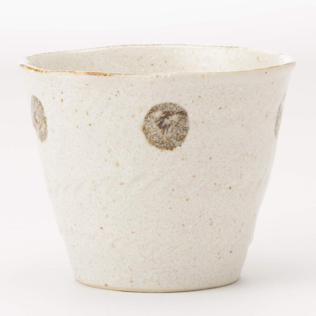 Mino Ware Polka Dot White Karatsu Mug K52017