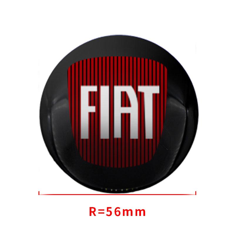 4 pezzi 56mm Emblema Adesivo Coprimozzo Centrale Ruota Auto per Fiat Abbas 500 Punto 124 125 500 Bravo Stilo Panda Abarth Tipo Viaggio