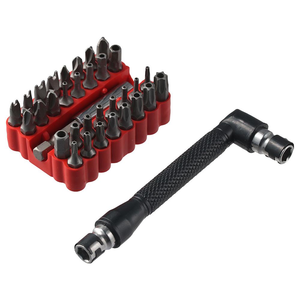 1/4in Security Screwdriver Bit Set Hollow L-type Double-ended Ratchet Wrench  Repair