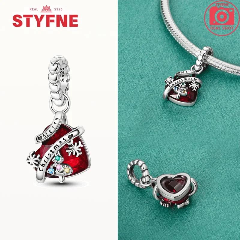 Copperchristmas Charms Elk Santa Claus Bead Snowflake Bell Snowman Charm Fit Original Bracelet Diy Fine Jewelry For Women