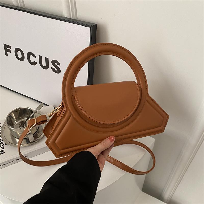 Women's New Bags, Fashionable Leather Commuting Bag, Stylish and Cool Design, Versatile Single Shoulder Crossbody Handbag