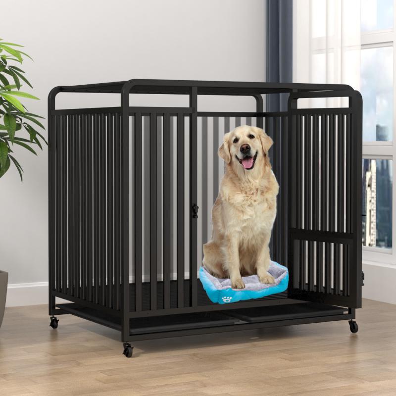 Indoor Dog Cage with Toilet Separation for Small to Large Breeds, Ideal for Golden Retrievers and Labradors