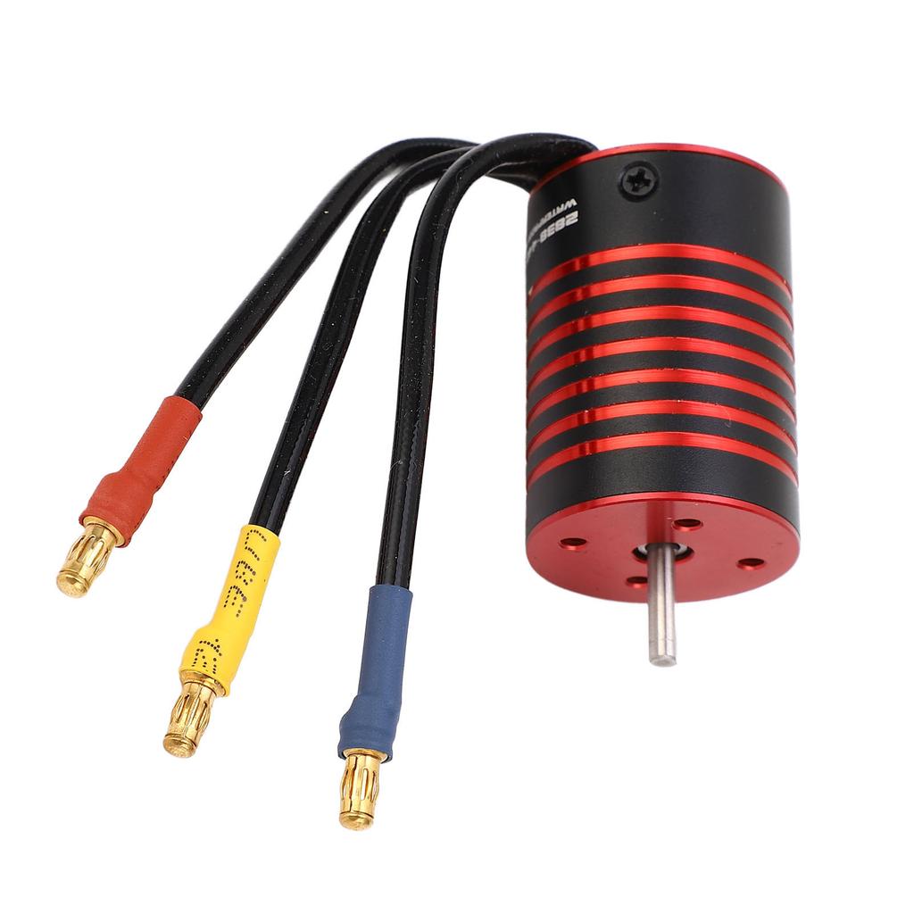 GTSKYTENRC 2838 Silnik bezszczotkowy 4 bieguny RC Silnik bezszczotkowy do 114 116 RC Część samochodowa Czarny Czerwony