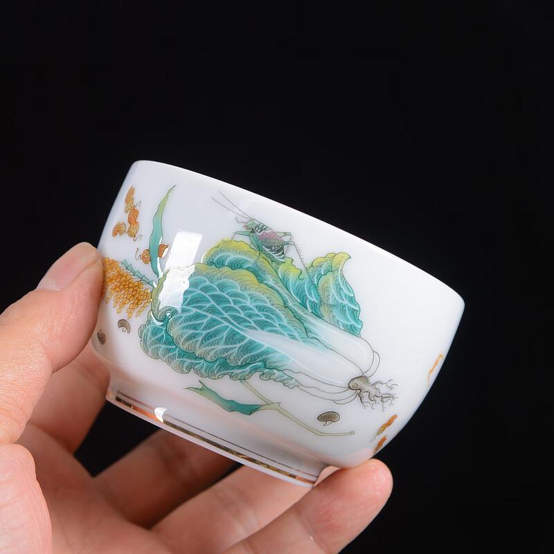 Chaxun Gilded Ceramic Teacup with Crystal Filter