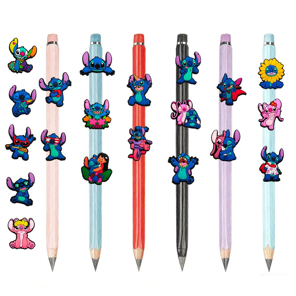 Stitch Pen Clip and Sleeve with Personalized Card and Straw Decorations