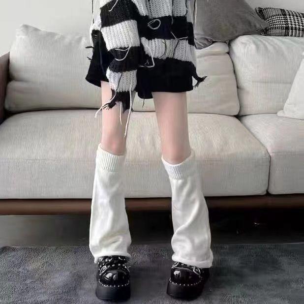Y2K Harajuku Knit Leg Warmers: Japanese JK Student Bell Bottom Socks