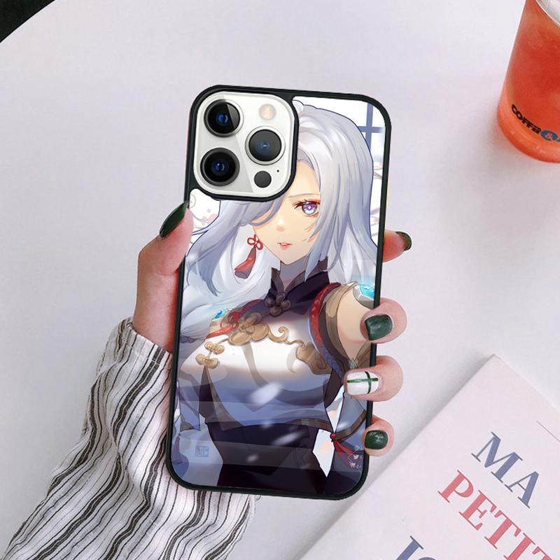 

Genshin Impact Shenhe Phone Case For iPhone 17 Air 14 13 12 16Pro Max 15 Plus Max Cover Shell coque iPhone 17Air