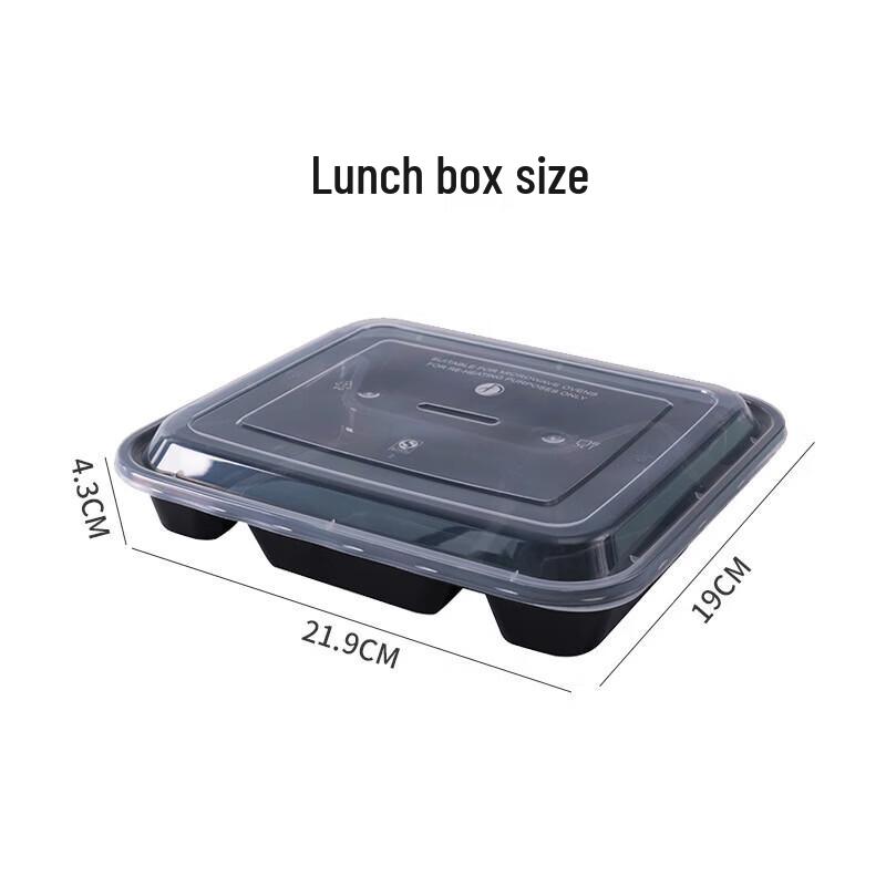 Horned Pansy Disposable Multi-Compartment Takeaway Containers 50 sets