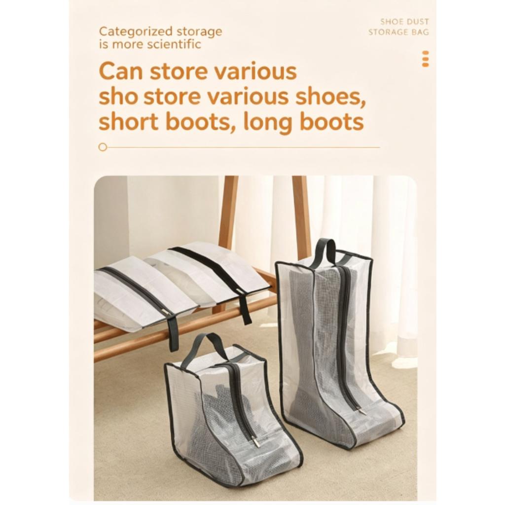 Shoe Storage Bag, Seasonal Long Boots, Dust Bag, Waterproof and Moisture-proof Clip Net Protection Set, Shoe Bag