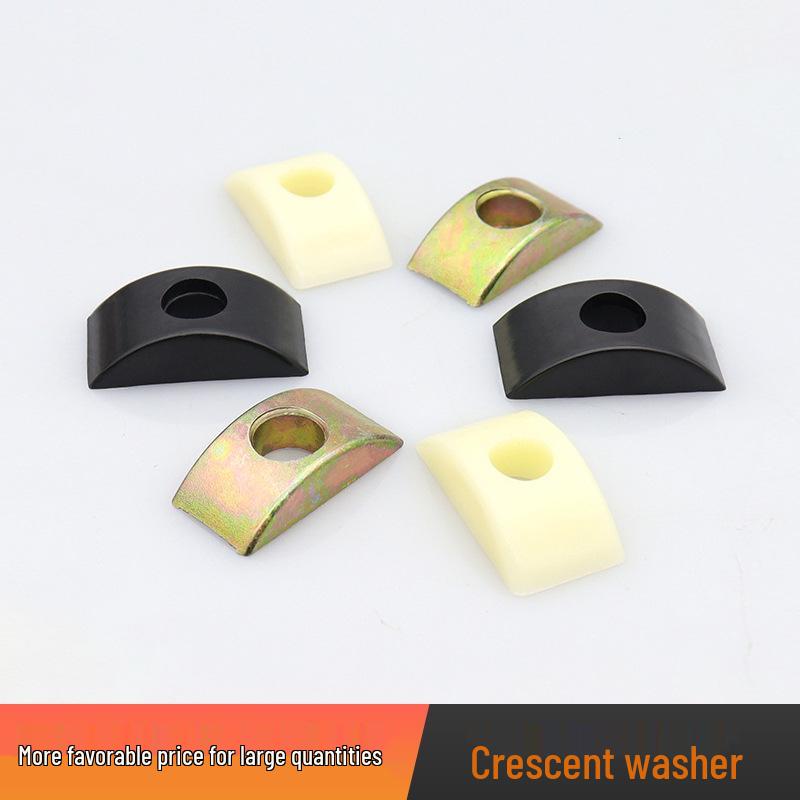 

Plastic Crescent Washer M10, Half-Round Alloy Nut, Large Desk Screw, M8 Four-in-One Connector Plastic 8mm Hole [Black]