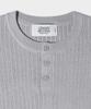 LEMAIN SECOND Classic Henley Neck Washable Short Sleeve Knit [Gray]