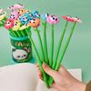1 Piece Stationery Flowers Cute Cartoon Panda Soft Gel Pen Sunflower School Office Kawaii Supplies Creative Pens