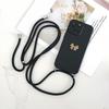 Lanyard Case For Xiaomi Redmi 15 15C 14C 13C A5 A3 Note 14 Pro 13 12 Crossbody Cord Strap Metal Butterfly Diamond Soft TPU Cover