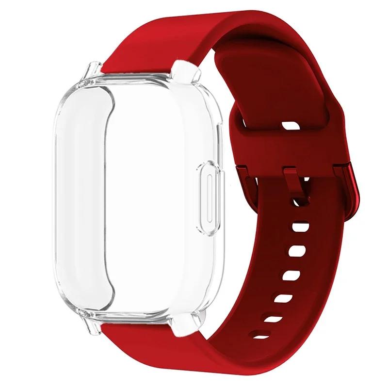 22mm Silicone Strap With Case For Xiaomi Redmi Watch 5 Active Lite Smart Watch Wrist Band TPU Case For Redmi Watch 5 Active Lite