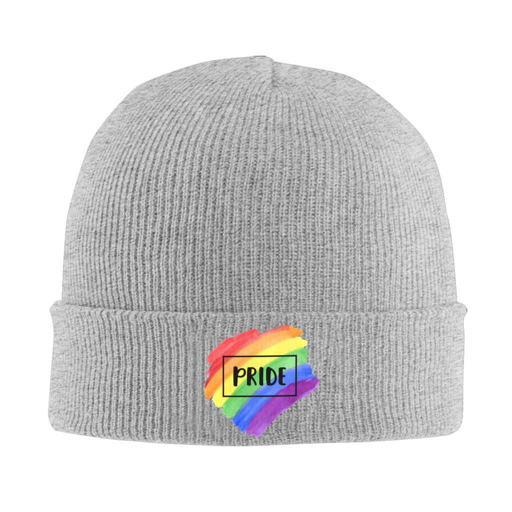 Rainbow Queer Pride Lgbt Warm Knitted Cap Fashion Bonnet Hat Autumn Winter Outdoor Beanies Hats For Unisex Skull Knitted Hat