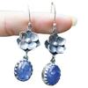 Creative Sapphire Flower Earrings: Elegant, Versatile Women's Jewelry
