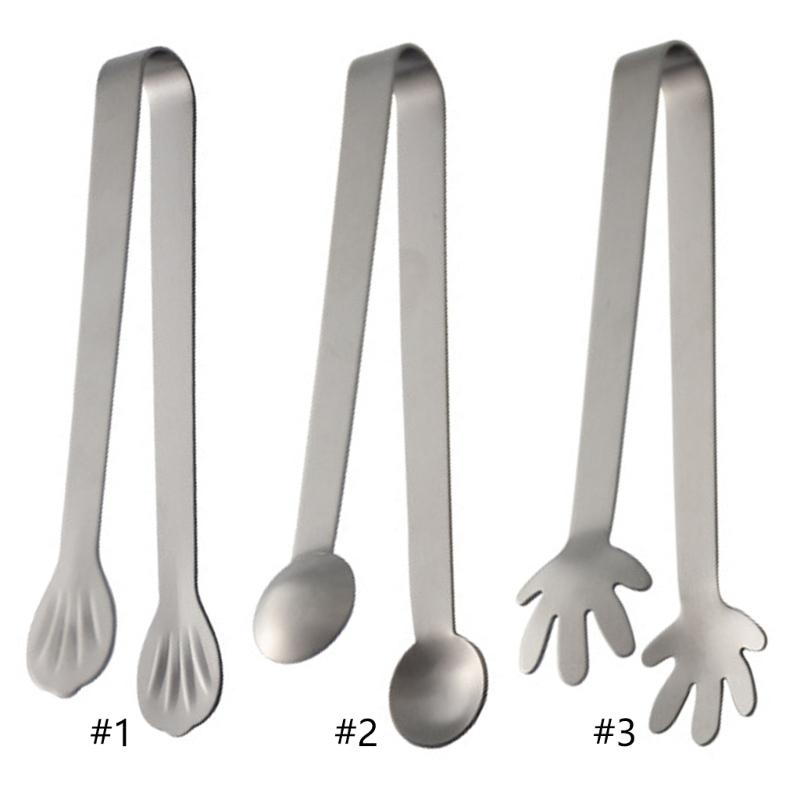 Ice Cubes Tongs Stainless Steel Cooking Tongs Kitchen Utensils For Snacks Sugar Sugar Dessert BBQ Buffet Serving Frying