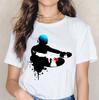 Dj Paint Splash T-shirt Music Lovers Studio Party Rave Top Men's Unisex Tee