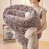 Soft Plush Double-Layer Blanket With Jacquard Winter Warmth Office Nap Bed Use