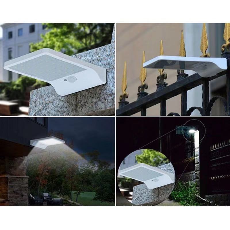 36/48 LED Home Outdoor Patio Solar Street Light Outdoor Balcony Fence Sensor Three Modes IP65 Waterproof Wall Solar Lights