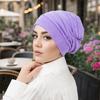Vintage Hijab Caps Elastic Islamic Headband Comfortable Twist Knot Turban Hat  Women Headwear