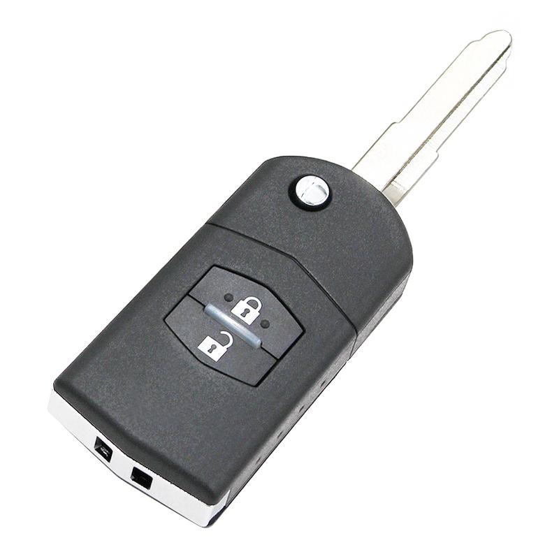 Ecusells 2 Tasten 433MHz mit 4D63 Chip Fernbedienung Autoschlüsselanhänger für Mazda 3 6 M3 M6 Visteon 41521