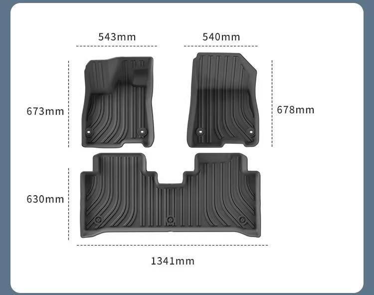Toyota BZ3X BaiZhi 3X EV TPE Floor Mats for Left/Right Hand Drive: Waterproof Rubber Trunk Carpets