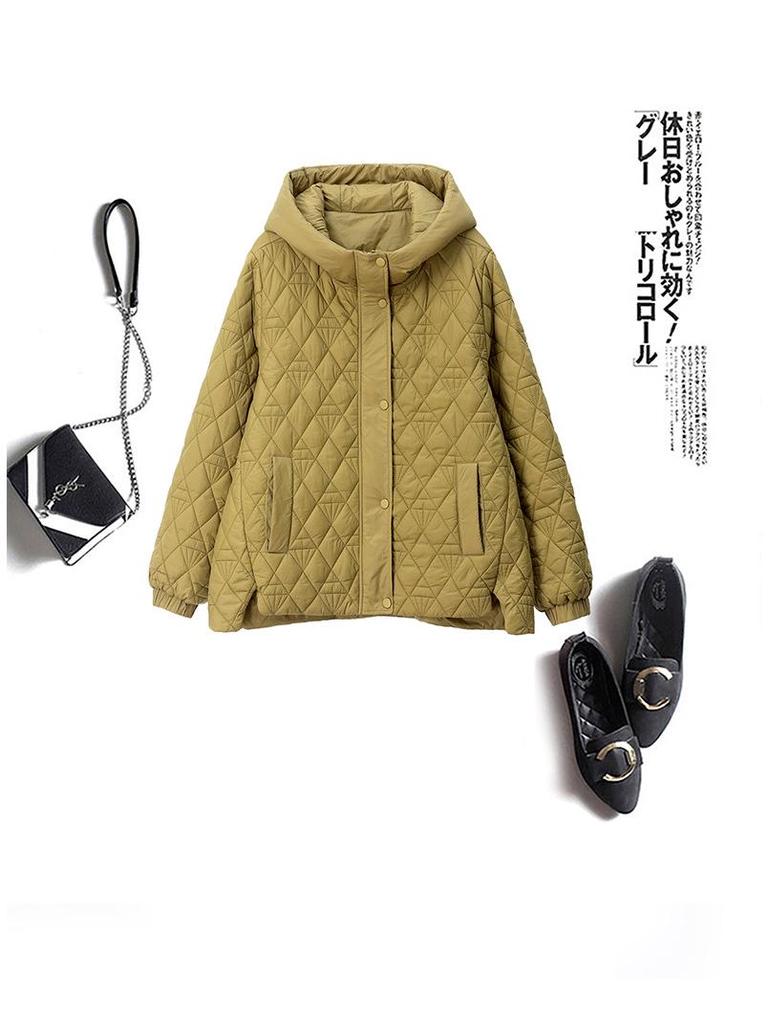 Women's 2024 Lightweight Petite Quilted Cotton Coat - Autumn/Winter Fashion