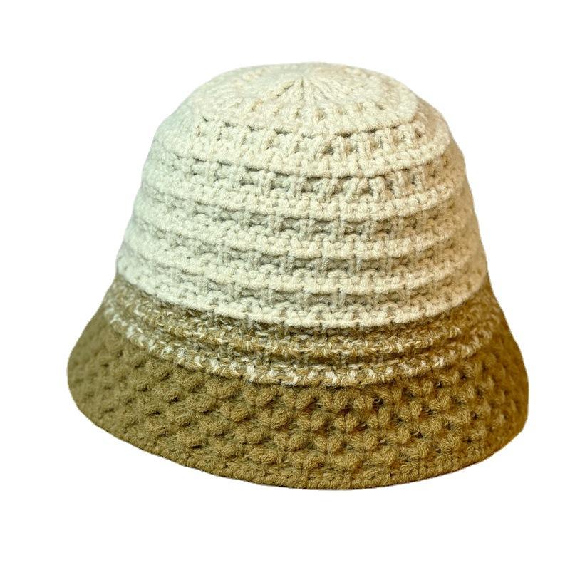 Woolen Hat, Knitted Hat for Women, Autumn and Winter Face-covering Bucket Hat, Versatile Casual Hat, Trendy Large Brim, Warm Fisherman Hat