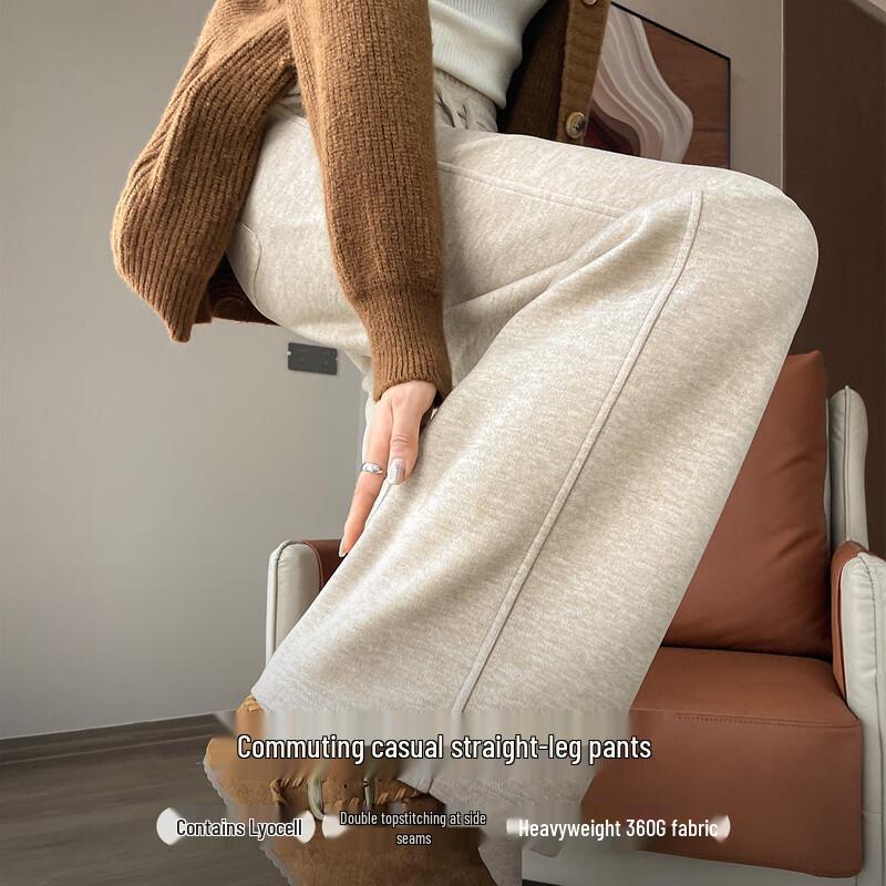 

HSTYLE Women s Commuter Loose Straight-Leg Pants L