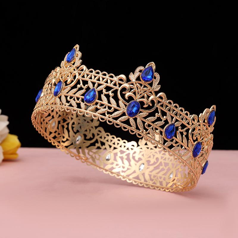 Rochie multicoloră pentru bărbați, coroană aurie - Accesoriu pentru ziua de naștere sau mireasă în stil european și american