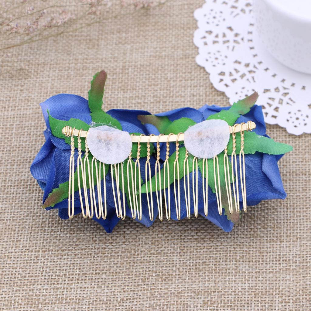 Buy Rose Flower Hair Comb Floral Hair Accessory Headpiece for Women