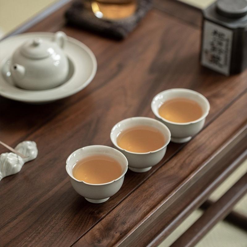 Handmade Retro Teacups Vintage Ceramic Porcelain Tea Cup Teaware Set Chinese Kung Fu Bowls Master Cups Tea Ceremony Drinkware