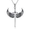Wings Cross Unique Pendant Necklace With Alloy Material For Daily Urban Style