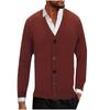 FiveFive Men's Fashion Cardigan Jacket Solid Color Button Casual Loose Knit Cardigan Solid Color Button Cardigan