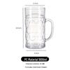 Octagonal Drop-Resistant Acrylic Beer Mug for Bar & KTV