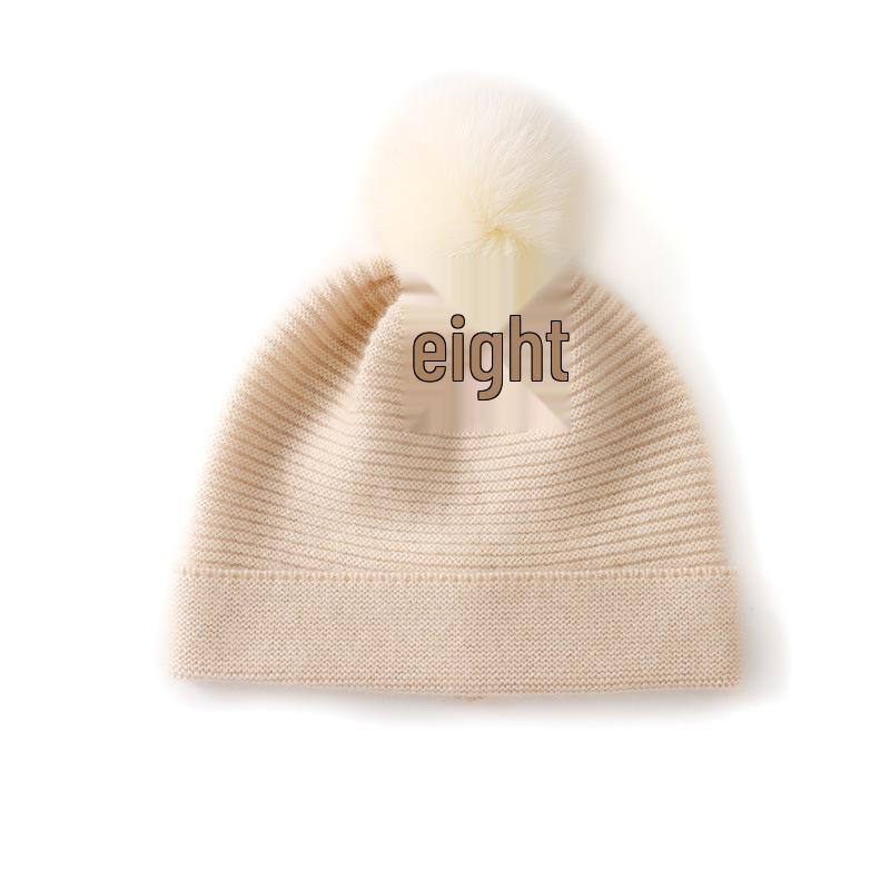 Luxurious Cashmere Knitted Beanie with Pom-pom and Ear Protection for Men and Women - Thickened, Solid Color, Perfect for Autumn and Winter
