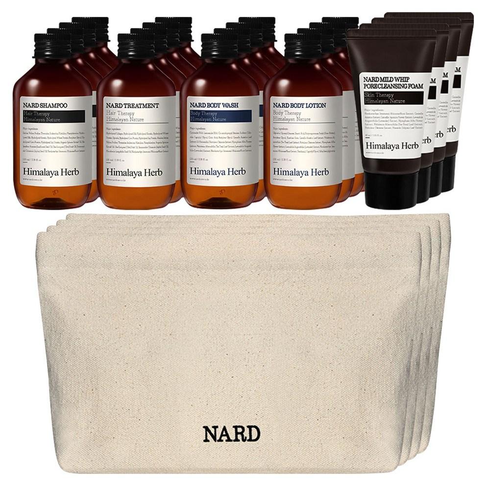

[Nard] Travel Hair & Body 5-Piece Set + Cotton Pouch, 4 Sets