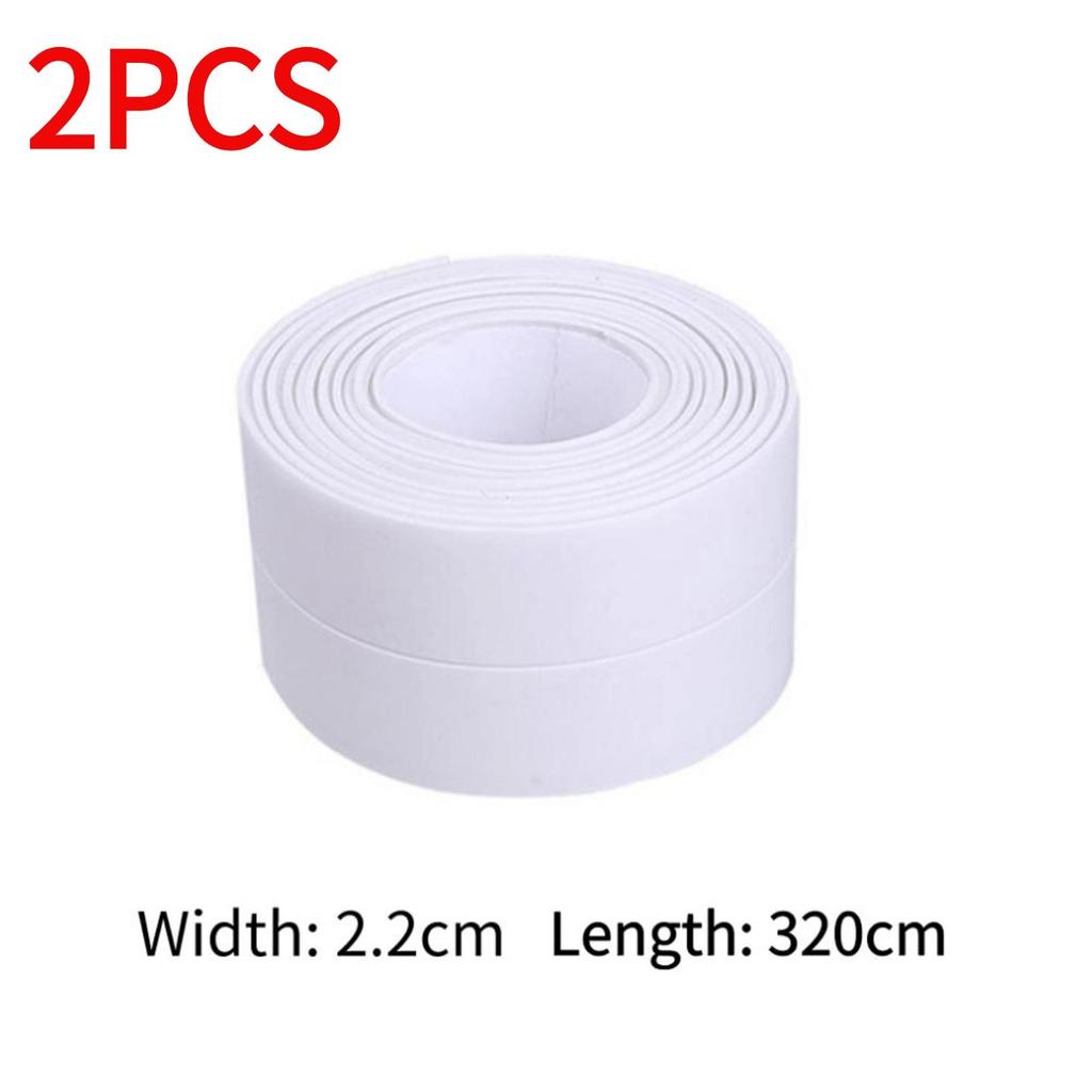 Nastro sigillante per lavandino da bagno in PVC da 3,2 m Striscia di sigillante autoadesiva impermeabile adesivo da parete a prova di muffa Nastro per bordo lavandino per accessori da cucina per bagno