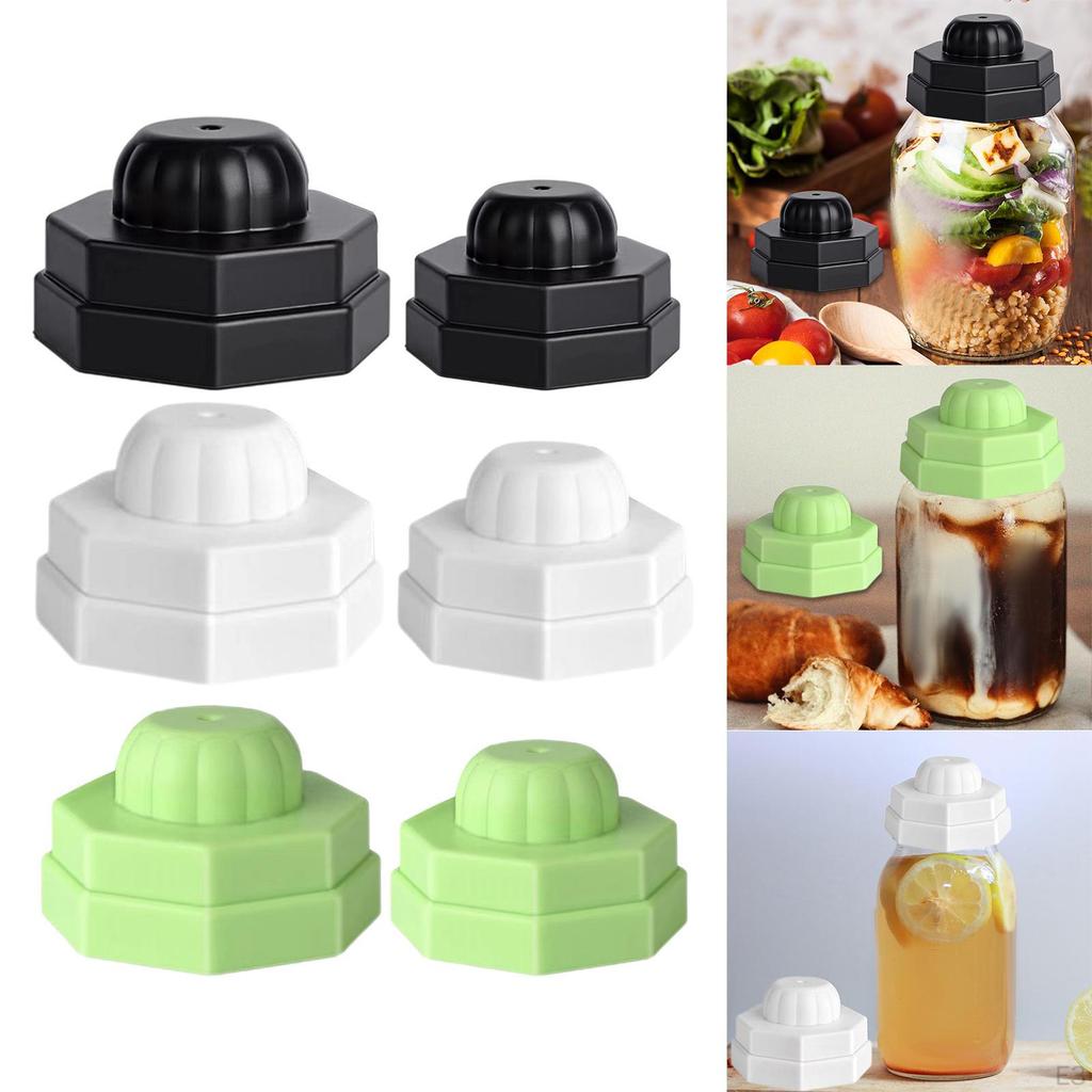 2 Pieces Universal Vacuum Silicone Stain Resistant Food Sealer for Regular Mouth Jars Canning