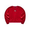 New Year Sweatshirts Women's Bright Red Crew Neck Moderate Regular L123W007-00R3