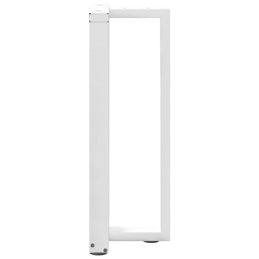 Vidaxl Nogi Do Stołu Konsolowego, 2 Pcs., Białe, 25X28X(72-73)Cm, Stal