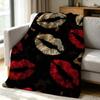 Wild Kisses Blanket Soft Cozy Throw for Sofa Bed Festive Holiday Decor Gift for Kids and Adults, Lightweight and Warm
