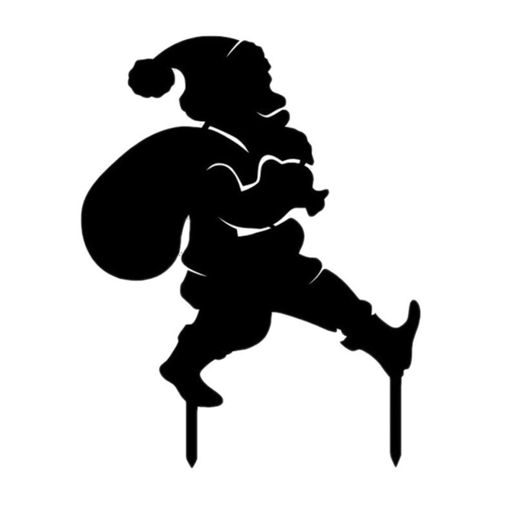 Christmas Metal Silhouette,  Snowman Yard Sign, Metal Pile Decorations Party Outdoor Yard Sign Christmas Decorations