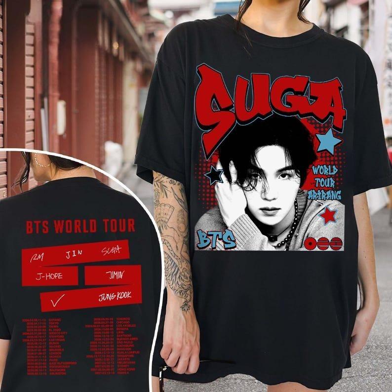 2026 Begränsad Kpop Pojkband Medlem T-shirt, Kpop Tröja, Bts Turné Present, Världsturné Merch, Arirang Kpop Bangtan, Bts Fandom Present till Fan