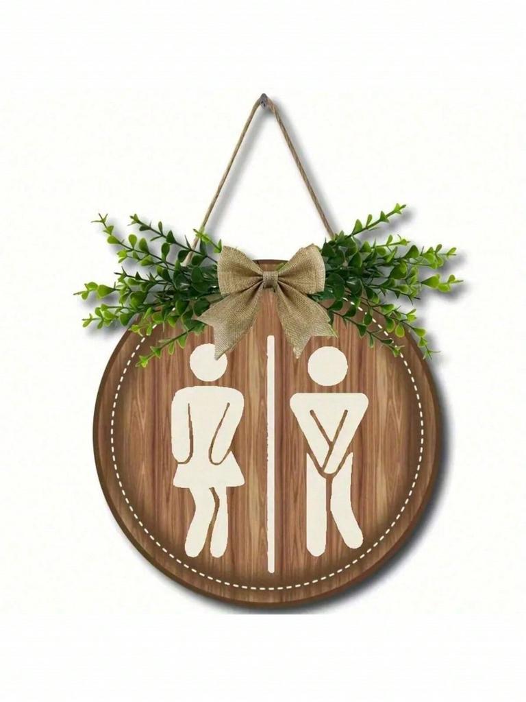 Wooden Toilet Sign, House Decoration Sign, Wall Decoration, Farmhouse Decoration, Bathroom Decoration, Scene Decoration, Home Decoration