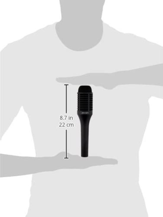 Zoom Superdirectional Condenser Microphone for High Sound Pressure Level 140dB Compatible with Ideal for Singing and SGV-6 Vocals, SPL, V3/V6,