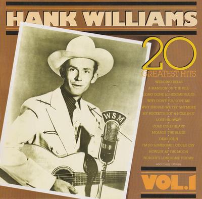 LP Record HANK WILLIAMS - 20 Greatest Hits Vol.1 35001 Grand Canyon Germany Folk Used