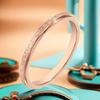 Stainless Steel Double/Single Row Diamond Minimalist Couple Rings - Cartier Style